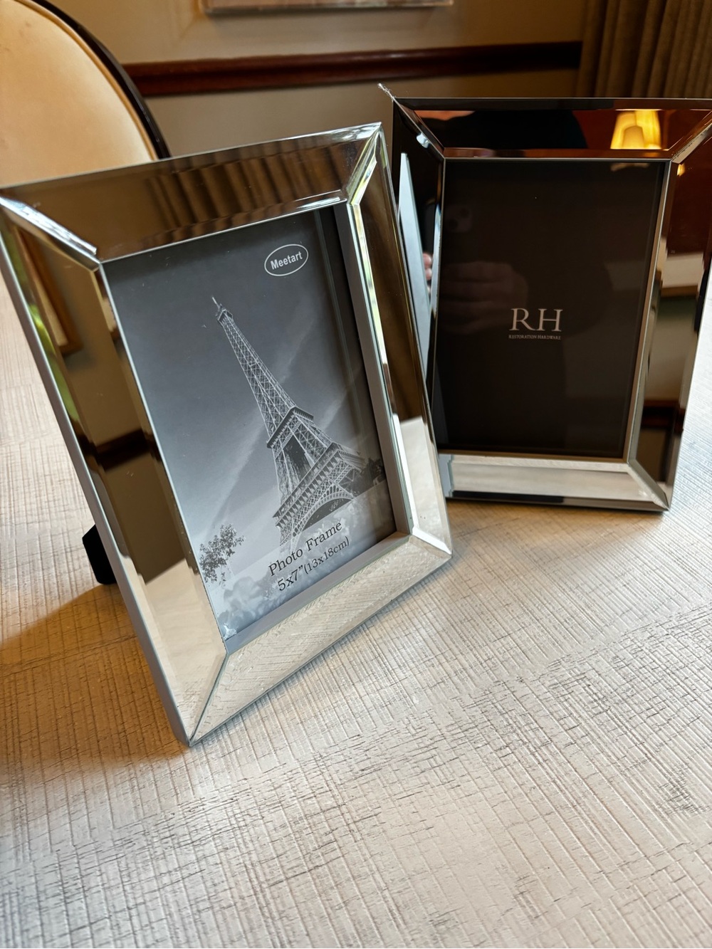 Beveled Mirrored Photo Frames 5 x7 - Set of 2 NWOT